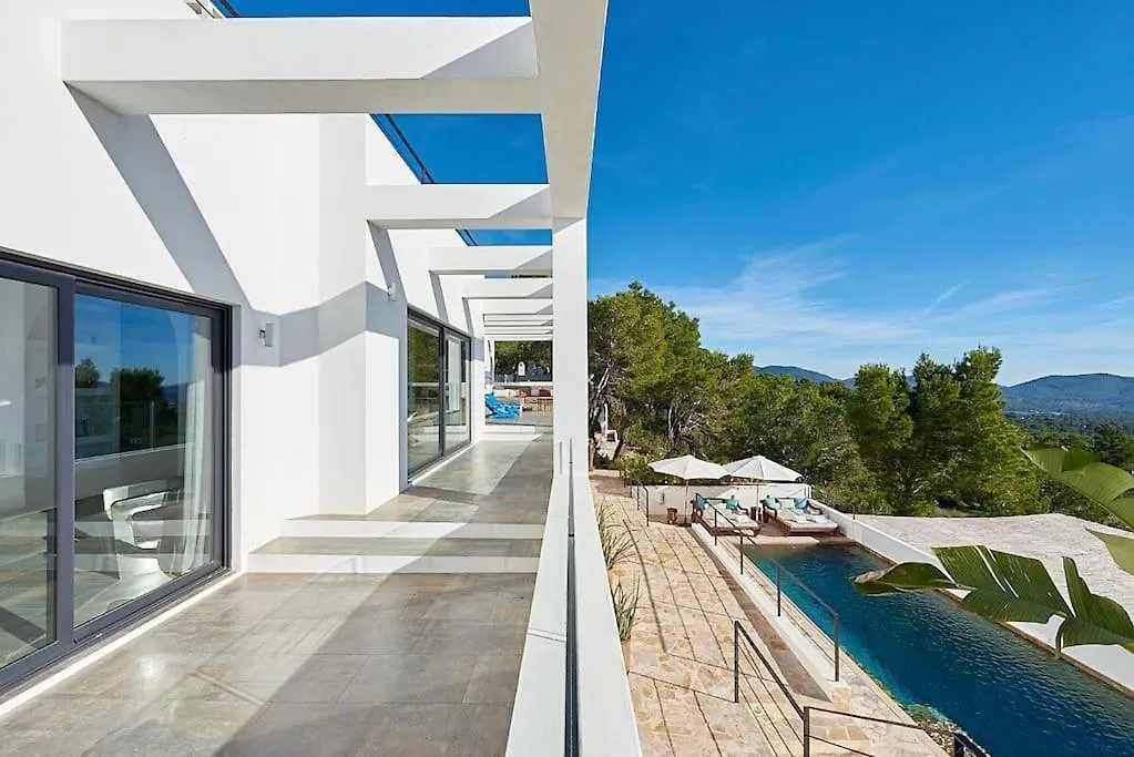 Villa Larosa With Seaview In Es Cubells Ibiza