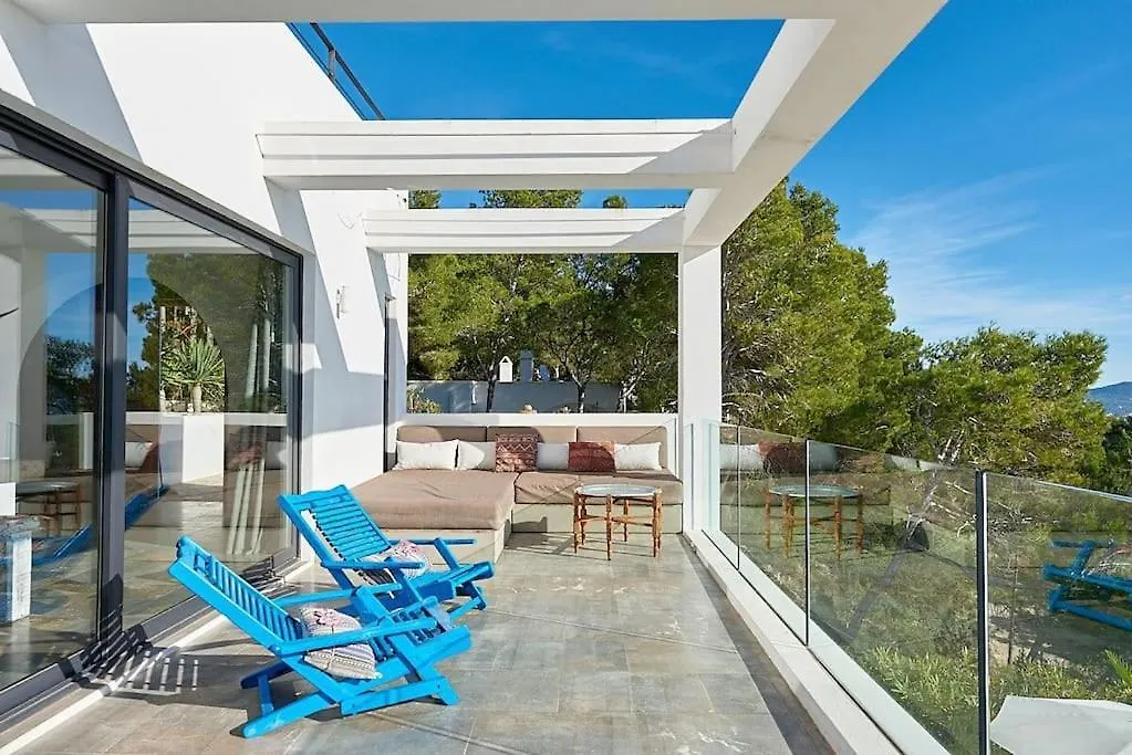 Villa Larosa With Seaview In Es Cubells Ibiza