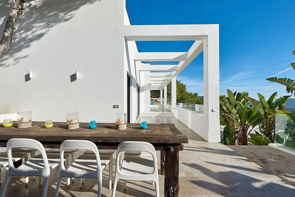Villa Larosa With Seaview In Es Cubells Ibiza