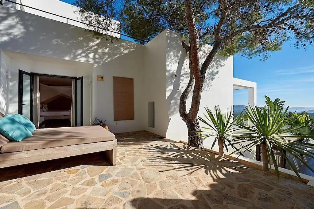 Villa Larosa With Seaview In Es Cubells Ibiza