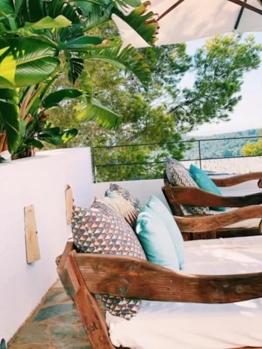 Villa Larosa With Seaview In Es Cubells Ibiza