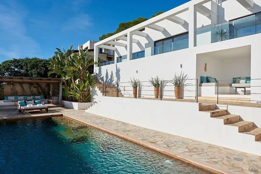 Villa Larosa With Seaview In Es Cubells Ibiza