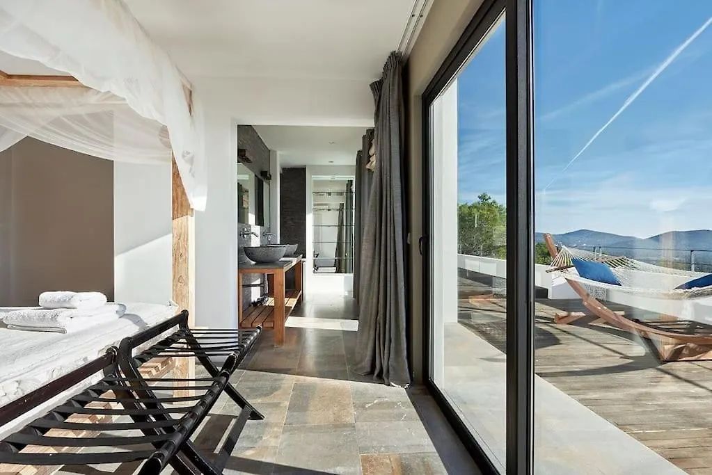 Villa Larosa With Seaview In Es Cubells Ibiza