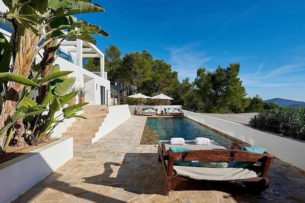 Villa Larosa With Seaview In Es Cubells Ibiza